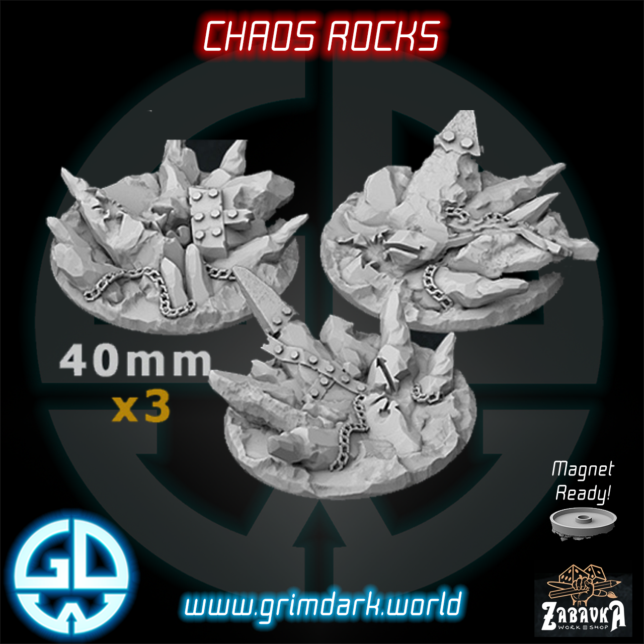 a picture of a set of chaos rocks