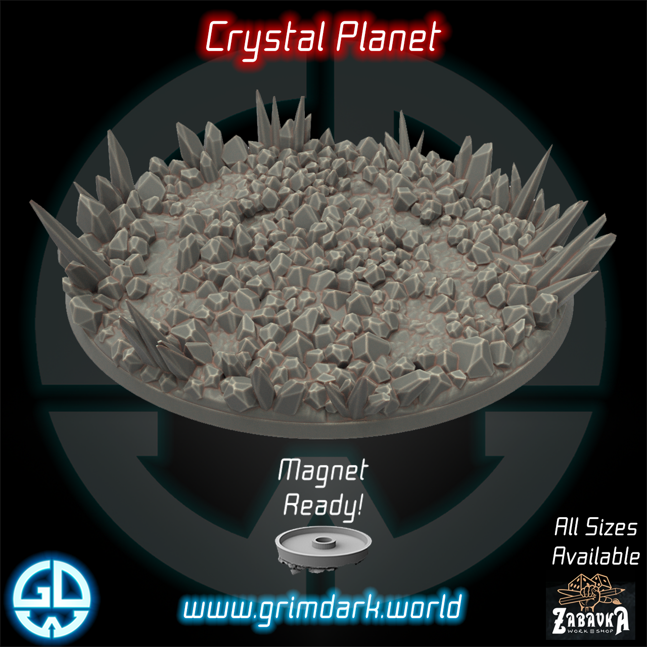 a picture of a bowl of crystals with the caption crystal planet magnet ready