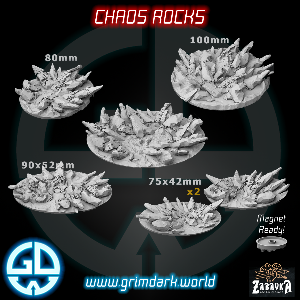 a picture of a set of chaos rocks