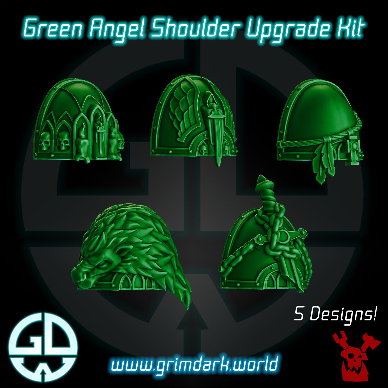 the green helmet upgrade kit for the warhammer world