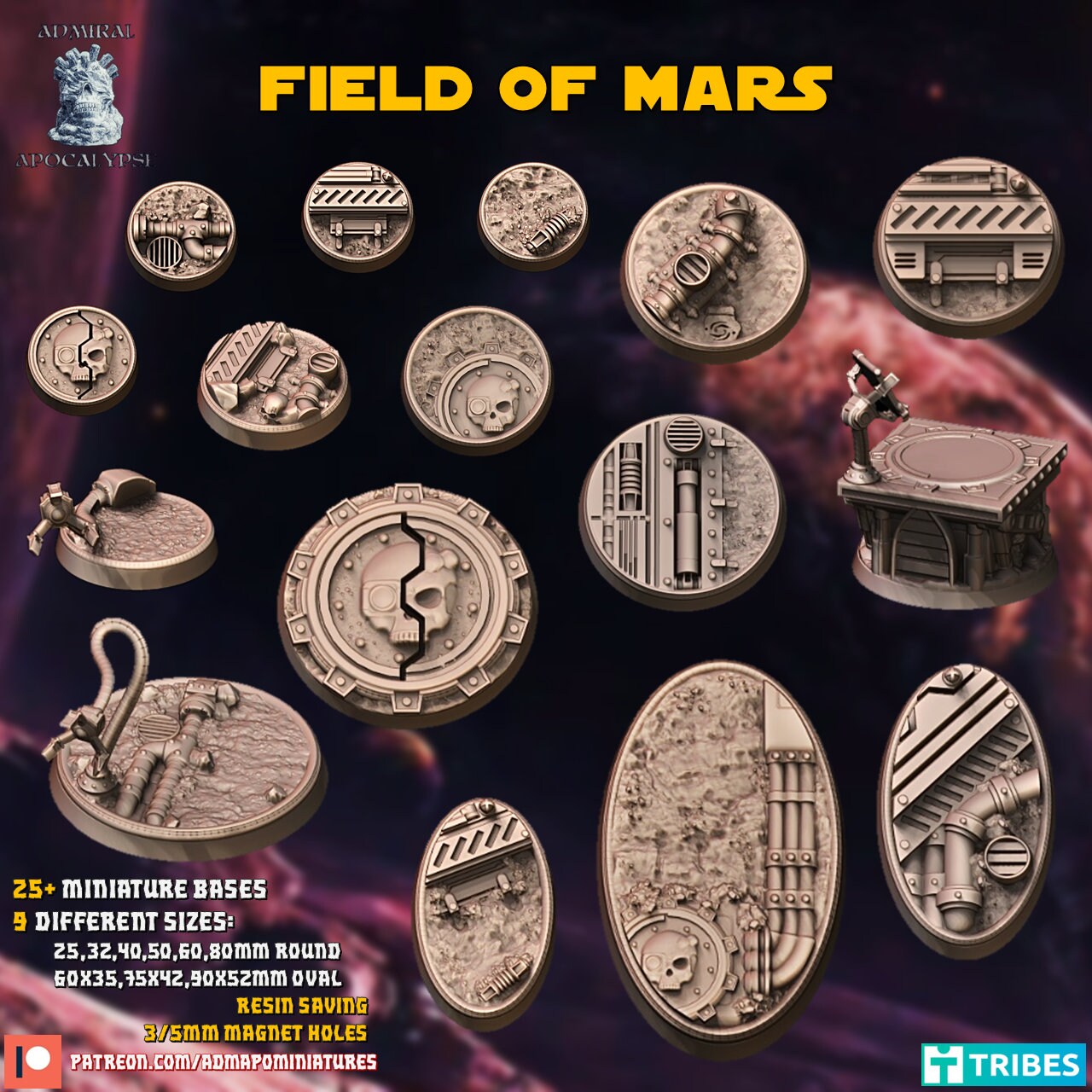 Mechanical Field of Mars Spaceport Miniature Bases