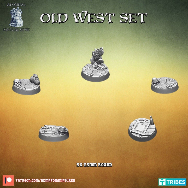 Old Wild West / Desert Cowboy Miniature Bases