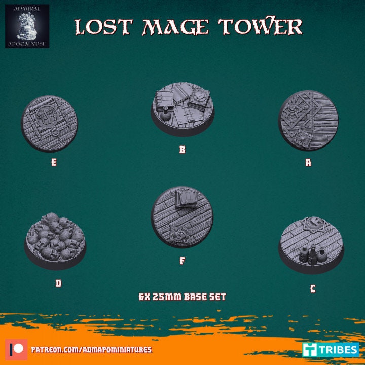 Lost / Warped Magic Tower Miniature Bases