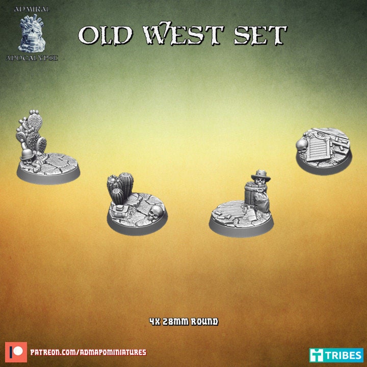 Old Wild West / Desert Cowboy Miniature Bases