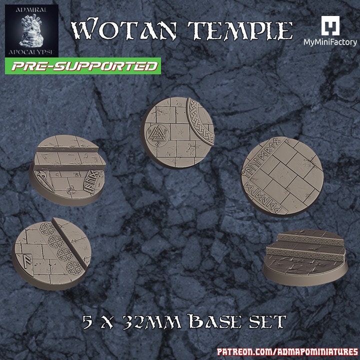 Wotan Temple / Space Dwarf Miniature Bases