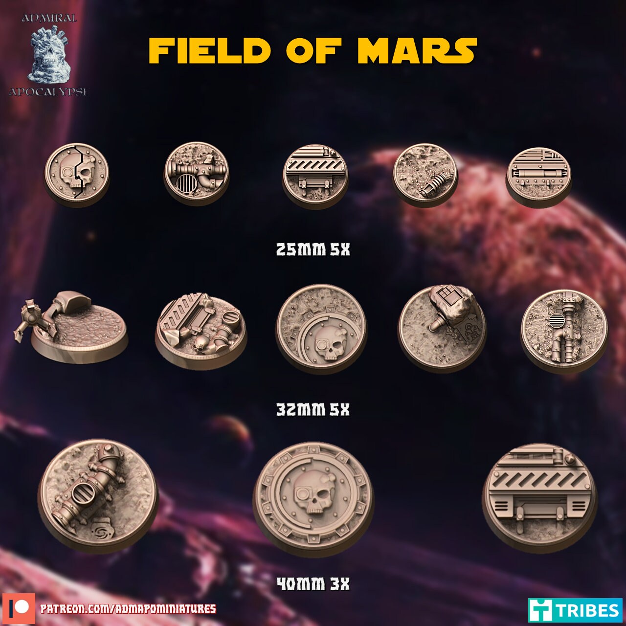 Mechanical Field of Mars Spaceport Miniature Bases