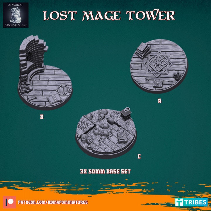 Lost / Warped Magic Tower Miniature Bases