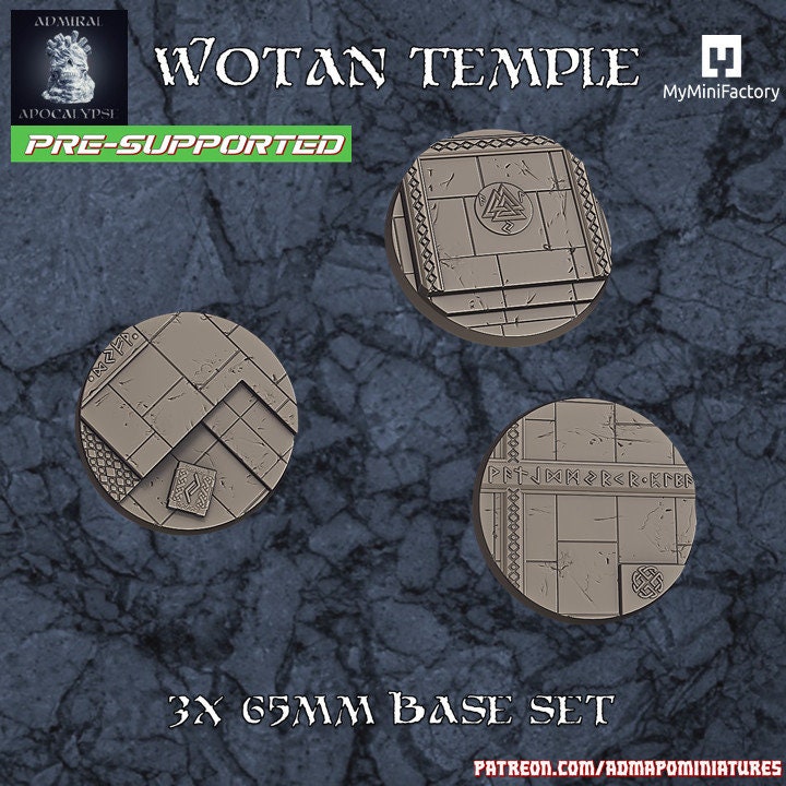 Wotan Temple / Space Dwarf Miniature Bases