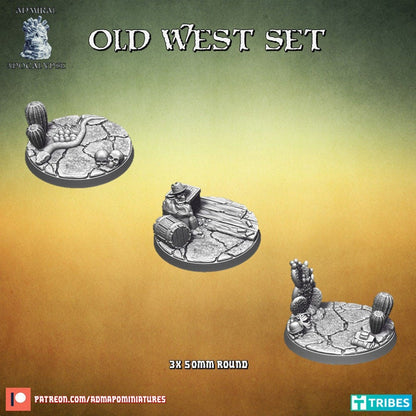 Old Wild West / Desert Cowboy Miniature Bases