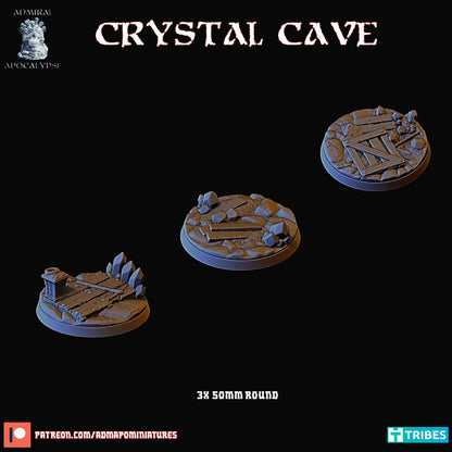 Crystal Cave / Dwarven Mines Miniature Bases