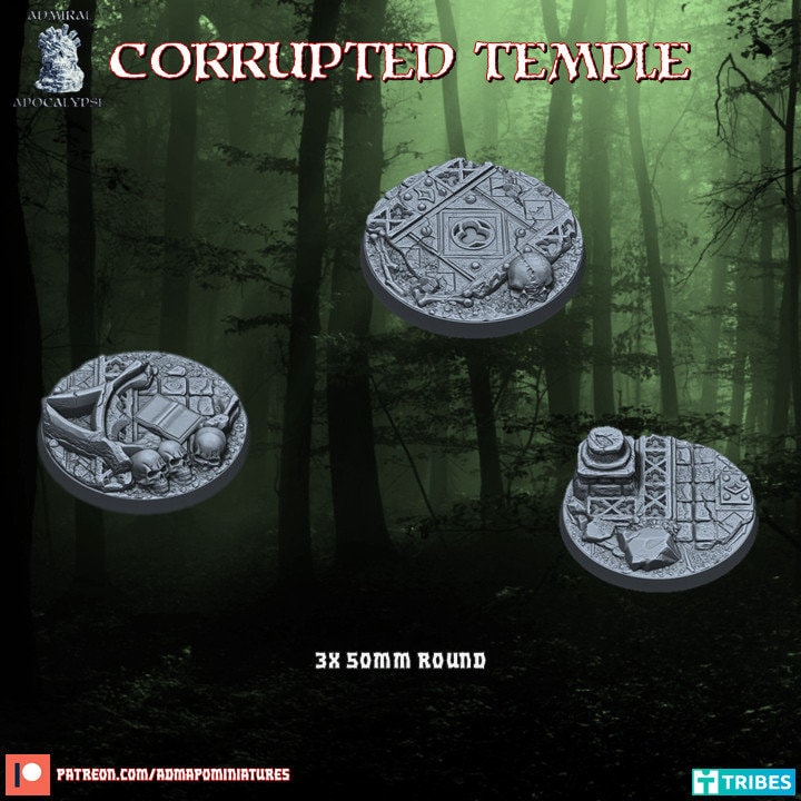 Corrupted Temple / Voodoo Miniature Bases