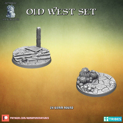 Old Wild West / Desert Cowboy Miniature Bases