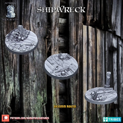 Shipwreck / Wooden Wreckage Miniature Bases