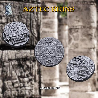 Aztec / Jungle Ruins Miniature Bases