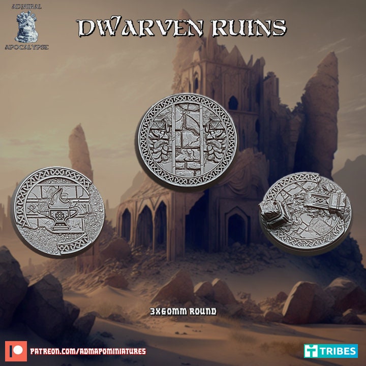 Dwarven Ruins / Mountain City Miniature Bases