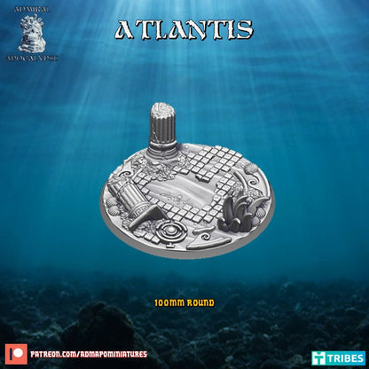 Sunken Atlantis / Underwater Temple Miniature Bases