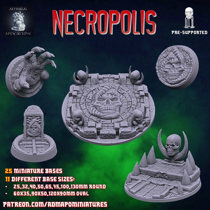 Necronomicon / Necropolis Miniature Bases