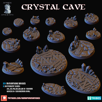 Crystal Cave / Dwarven Mines Miniature Bases