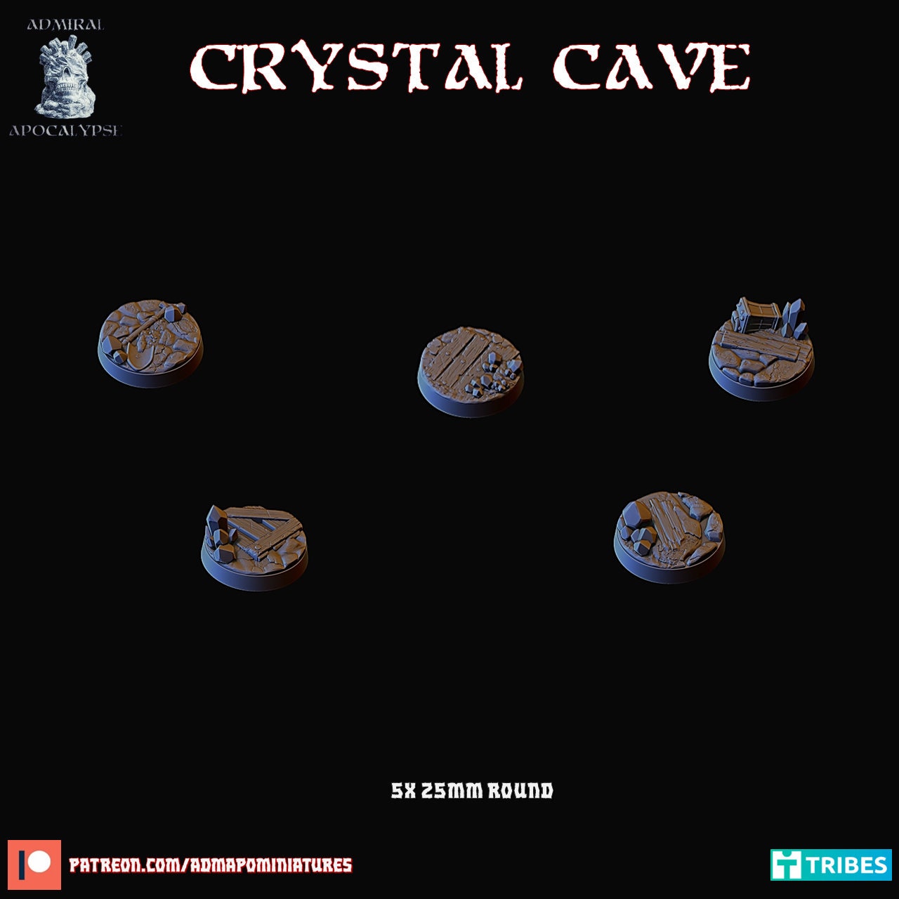 Crystal Cave / Dwarven Mines Miniature Bases