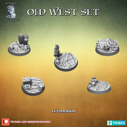 Old Wild West / Desert Cowboy Miniature Bases