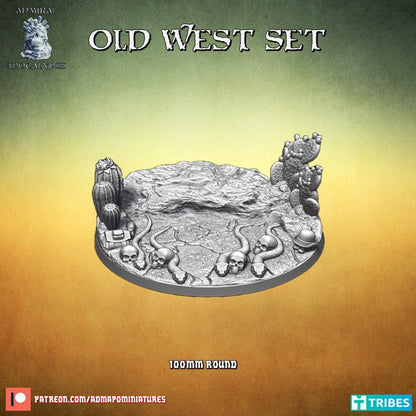 Old Wild West / Desert Cowboy Miniature Bases