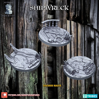 Shipwreck / Wooden Wreckage Miniature Bases