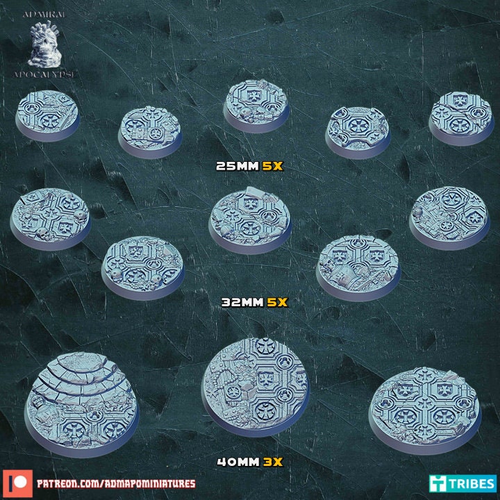 a bunch of different types of round bases