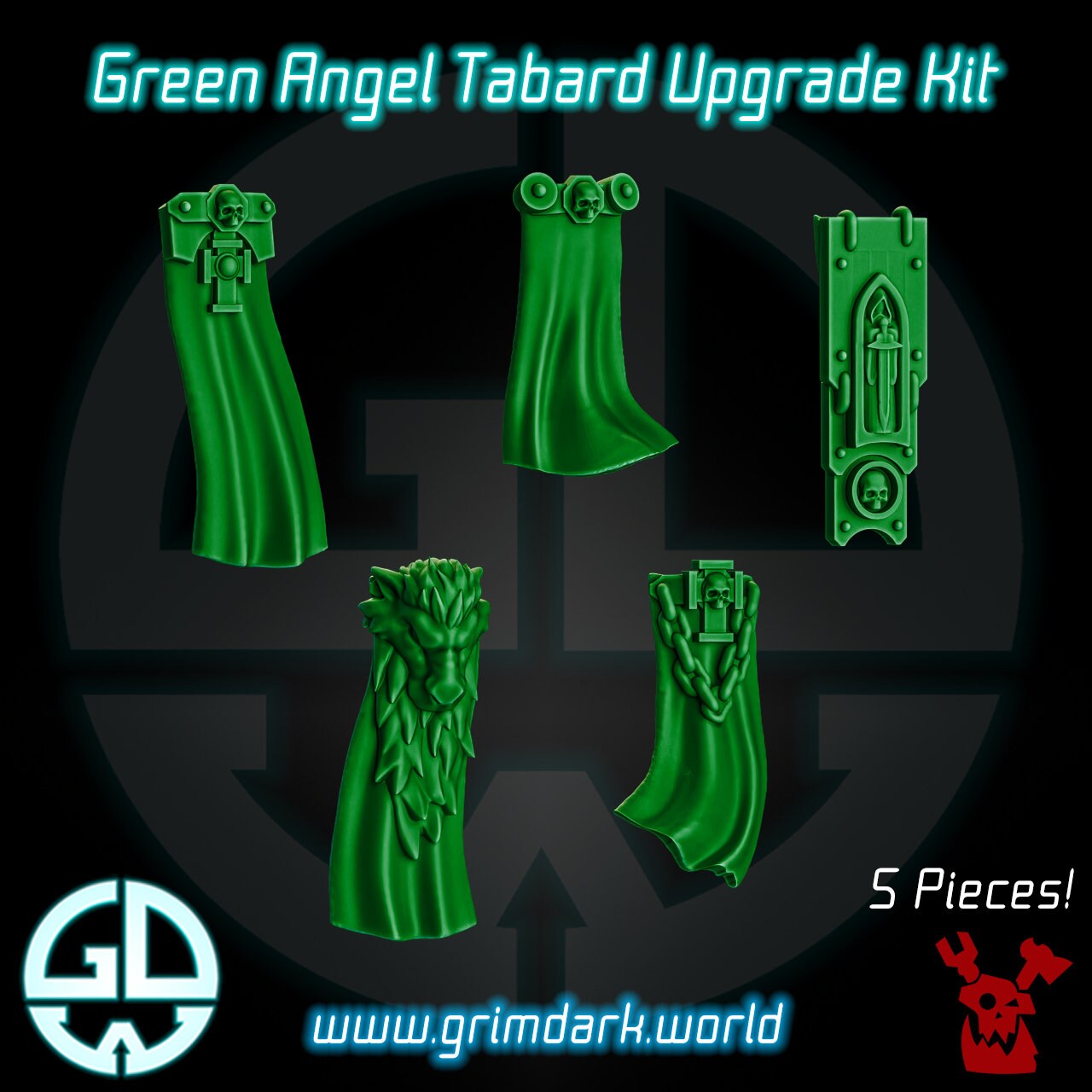 the green angel tabard upgrade kit includes 5 pieces